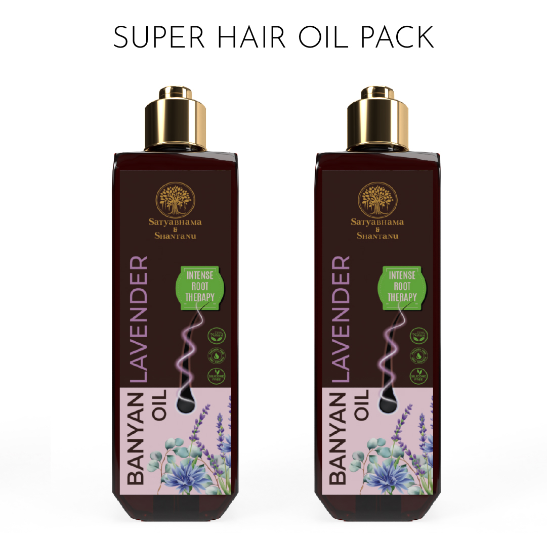 Pack of Two Banyan Lavender Hair Oil (200 ml)